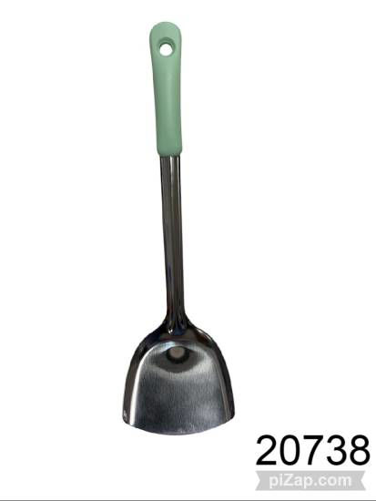 Imagen de ESPATULA 100% ACERO MANGO COLOR CELESTE/VERDE 37CM 3.26